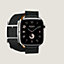 View: front, Band Apple Watch Hermès Double Tour 46 mm Hapi
