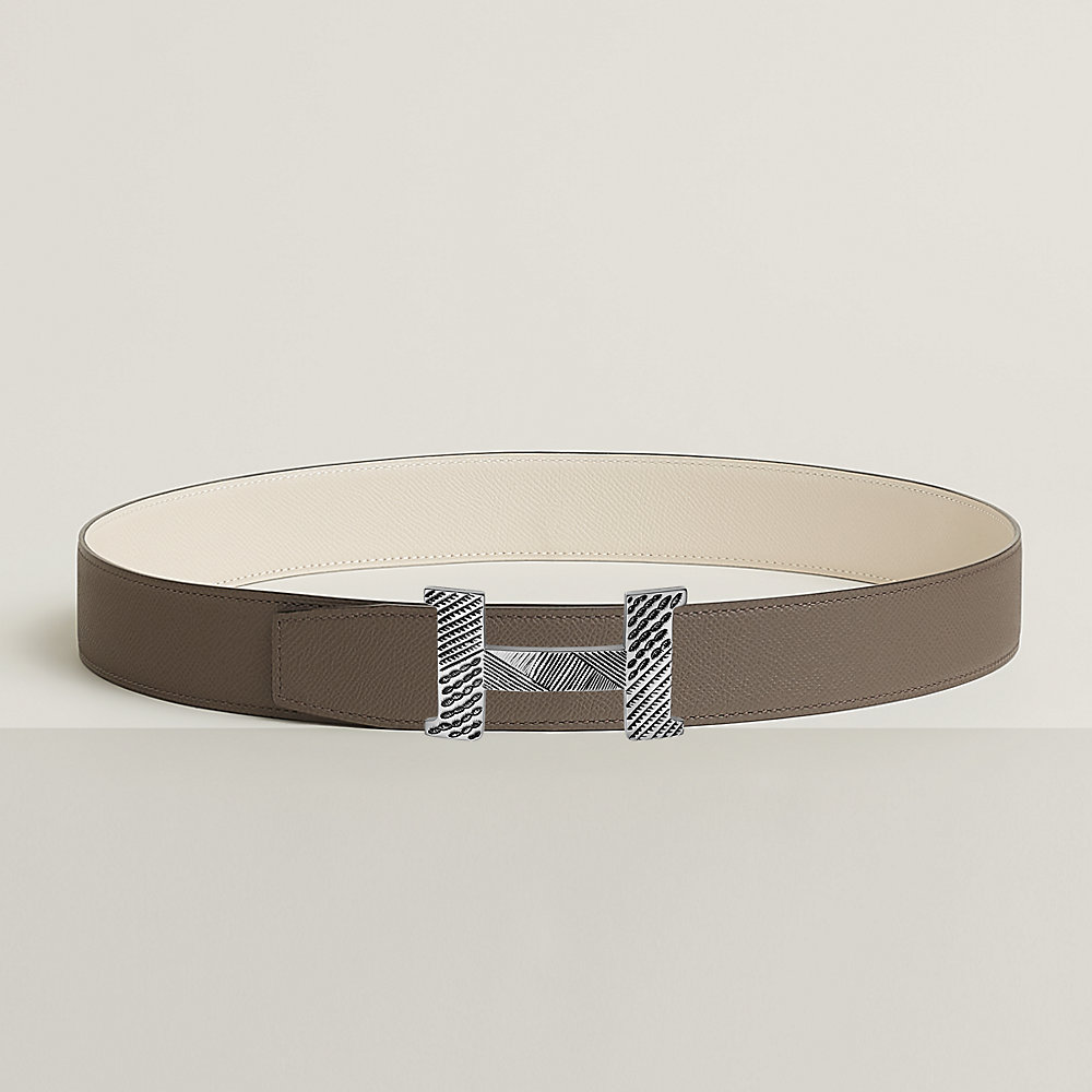 Constance Touareg belt buckle Reversible leather strap 38 mm Hermès