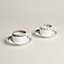 Hermès en Contrepoint set of 2 tea cups and saucers, view 1 of 3