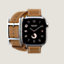 View: front, Series 10 case & Band Apple Watch Hermès Double Tour 42 mm Hapi