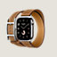 View: side, Series 10 case & Band Apple Watch Hermès Double Tour 42 mm Hapi