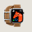 View: front, Series 10 case & Band Apple Watch Hermès Double Tour 42 mm Hapi