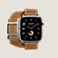 Series 10 case & Band Apple Watch Hermès Double Tour 46 mm Hapi, view 1 of 5