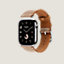 View: side, Series 10 case & Band Apple Watch Hermès Single Tour 42 mm Toile H