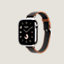 View: side, Series 10 case & Band Apple Watch Hermès Single Tour 42 mm Twill Jump Attelage