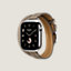视图: 侧面图, Series 10表盘 & Apple Watch Hermès 42毫米双圈Attelage表带