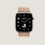 视图: 正面图, Series 10表盘 & Apple Watch Hermès 46毫米单圈Toile H表带