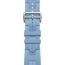 Band Apple Watch Hermès Single Tour 42&nbsp;mm Deployment Buckle Kilim, bleu pastel