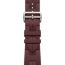Band Apple Watch Hermès Single Tour 46&nbsp;mm Deployment Buckle Kilim, bordeaux