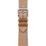 Band Apple Watch Hermès Single Tour 42&nbsp;mm Deployment Buckle Kilim, gold/écru