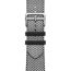 Band Apple Watch Hermès Single Tour 42&nbsp;mm Deployment Buckle Kilim, noir/écru