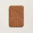 "Horse" MagSafe Card holder, gold