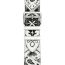 Band Apple Watch Hermès Single Tour 46&nbsp;mm Deployment Buckle Kilim, blanc