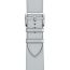 Band Apple Watch Hermès Single Tour 46&nbsp;mm Deployment Buckle Kilim, bleu glacier