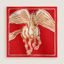 Libre Comme Pegase scarf 90, rouge/beige doré/blanc, no stock