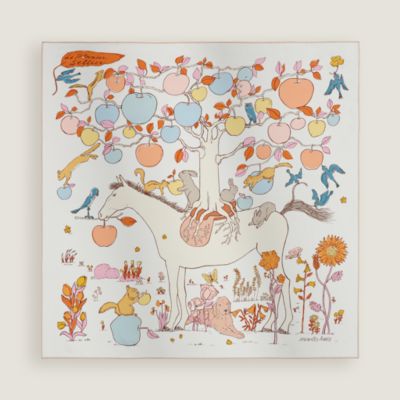 “马鞍上的苹果树”90方巾