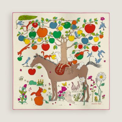 “马鞍上的苹果树”90方巾