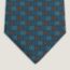 Ferronnerie du Faubourg tie, bleu canard/orange/gris