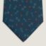 Mors Dance tie, marine/bleu vif/vermillon