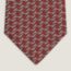 H Manchettes tie, bordeaux/gris clair