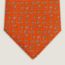 H Collection tie, orange/gris/bleu