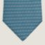 H Duo tie, bleu moyen/gris clair
