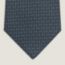 H Gourmette tie, marine/anthracite