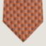 Trois Petits Maillons tie, orange/anthracite/denim