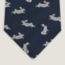 “林中兔影”领带, 海军蓝/灰色/白色