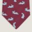 “林中兔影”领带, 波尔多红/天空蓝/白色
