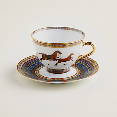 Balcon du Guadalquivir tea cup and saucer | Hermès Mainland Balcon du Guadalquivir tea cup and saucer | Hermès Mainland