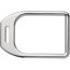Eperon belt buckle & Reversible leather strap 32&nbsp;mm, Jockey, Metallic finish Palladium plated