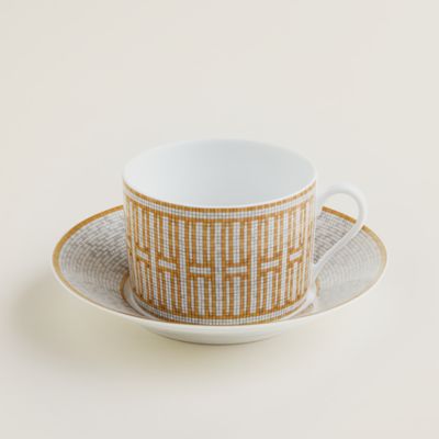 Mosaique au 24 gold breakfast cup and saucer