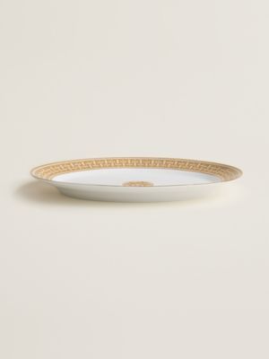 Mosaique au 24 gold oval platter, large model, View: front, front, view 3 of 3