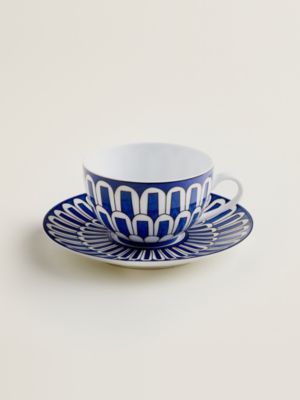Bleus d'Ailleurs tea cup and saucer