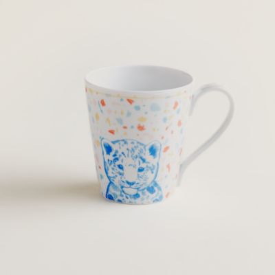 2 x Authentic HERMES Tea Cup Saucer Pair Cheval d'Orient Horse  Porcelain w/Case