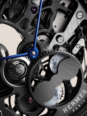 Slim d'Hermès Squelette Lune watch, 39.5&nbsp;mm, View: Detail, detail, view 4 of 4