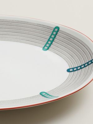 Tressages Equestres oval platter, large model, View: Detail, detail, view 4 of 4
