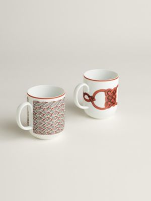 Tressages Equestres set of 2 mugs, View: Back, back, view 3 of 3