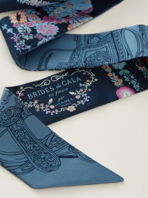 “华丽的缰辔花卉版与勾勒版”（Brides de Gala en Fleurs & Eyeliner）Twilly小丝巾, 视图: 细节, detail, 当前为第3张（共3张）