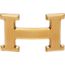 Ancre belt buckle & Reversible leather strap 32&nbsp;mm, H Guillochee, Metallic finish Yellow gold