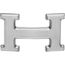 Ancre belt buckle & Reversible leather strap 32&nbsp;mm, H Guillochee, Metallic finish Silver