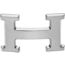 Ancre belt buckle & Reversible leather strap 32&nbsp;mm, H, Metallic finish Silver