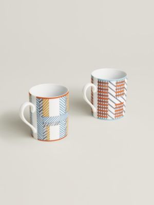 Hidden H set of 2 mugs, View: Back, back, view 3 of 3
