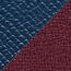 Reversible leather strap 38&nbsp;mm, bleu navy/bordeaux