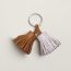 Carmen Uno-Dos key ring, gold/mauve pâle