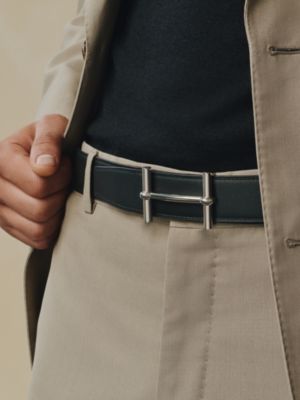 H d'Ancre belt buckle & Reversible leather strap 32&nbsp;mm, View: Worn, worn, view 3 of 3