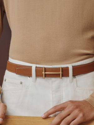 H d'Ancre belt buckle & Reversible leather strap 32&nbsp;mm, View: Worn, worn, view 3 of 4