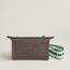 Hermès Videpoches bag, gris étain/blanc/vert vertigo