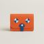 Chien card holder, orange/bleu de France/blanc